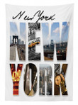 New York Collage Printed Tablecloth Home Decor