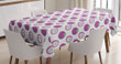 Purple Exotic Mangosteen Pattern Printed Tablecloth Home Decor