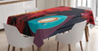 Coffee Fall Leaves Pattern Printed Tablecloth Home Decor