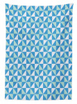 Grid Tile Triangle Shapes Pattern Printed Tablecloth Home Decor