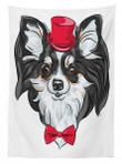 Puppy With Hat And Bow Printed Tablecloth Home Decor