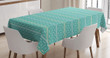 Striped Round Polka Dot Pattern Printed Tablecloth Home Decor