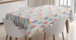 Colorful Sketchy Drawn Pattern Printed Tablecloth Home Decor