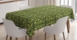 Khokhloma Floral Motifs Printed Tablecloth Home Decor