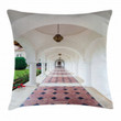 Arched Colonnade Hallway Large Printed Cushion Cover