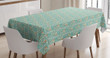 Foliage On Green Background Pattern Printed Tablecloth Home Decor