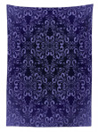 Royal Victorian Dark Purple Pattern Printed Tablecloth Home Decor