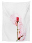 Romantic Love Rose Design Printed Tablecloth Home Decor