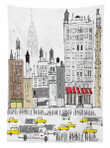 Busy City Traffic Jam Printed Tablecloth Home Decor