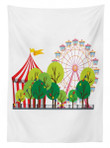 Circus Carnival Scene Printed Tablecloth Home Decor