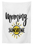 Doodle Morning Sunshine Text Printed Tablecloth Home Decor