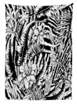 Jungle Black And White Pattern Printed Tablecloth Home Decor