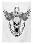 Skull Anchor Eagle Pattern Art Printed Tablecloth Home Decor