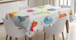 Colorful Humor Bird Pattern Printed Tablecloth Home Decor