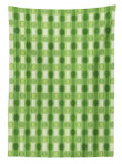 Polka Dots Striped Retro Green Printed Tablecloth Home Decor