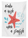 Make A Wish Upon A Starfish Printed Tablecloth Home Decor