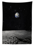 Planet Earth From Moon Printed Tablecloth Home Decor