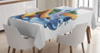 Aqua Park Water Slides Printed Tablecloth Home Decor