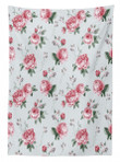 Pink Blossom English Flora Pattern Printed Tablecloth Home Decor