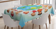 Planet Earth With Children Around Printed Tablecloth Home Decor
