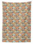 Middle Easter Tile Motif Printed Tablecloth Home Decor