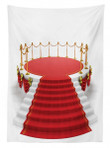 Round Stage With Stairs Printed Tablecloth Home Decor