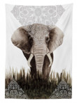 Elephant Mandala Pattern Printed Tablecloth Home Decor