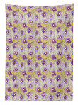 Vibrant Abstract Flowers Printed Tablecloth Home Decor
