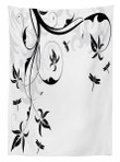 Damask Curl Leaves Printed Tablecloth Home Decor