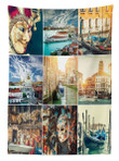 Venice Masks Canals Printed Tablecloth Home Decor