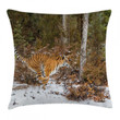 Bengal Tiger Wild Art Printed Cushion Cover