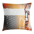 Basketball Player Doodle Art Printed Cushion Cover