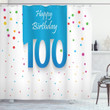100 Years Birthday Printed Shower Curtain Home Decor