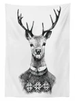 Deer Nordic Sweater Xmas Design Printed Tablecloth Home Decor