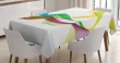 Wavy Ribbon Rainbow Design Printed Tablecloth Home Decor