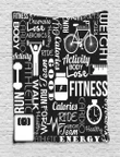 Active Life Words Design Printed Wall Tapestry Home Decor
