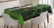 Lake Garden Waterfall Design Printed Tablecloth Home Decor