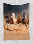 Equine Themed Animals Design Printed Wall Tapestry Home Decor