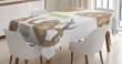 Kids Composition Sloth Design Printed Tablecloth Home Decor