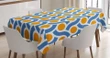Orange Dots Lines Design Printed Tablecloth Home Decor