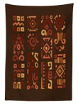 Art Accents Brown Pattern Design Printed Tablecloth Home Decor