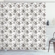 Windmills And Tulips Pattern Printed Shower Curtain Home Decor