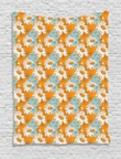 Spring Season Daisies Design Printed Wall Tapestry Home Decor