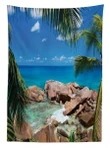 Palm Tree Coastline Design Printed Tablecloth Home Decor