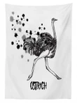Minimalist Watercolor Ostrich Printed Tablecloth Home Decor