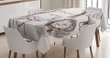 Wild Lion Zebras Design Printed Tablecloth Home Decor