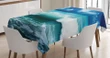 Caribbean Seascape Waves Design Printed Tablecloth Home Decor