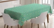 Geometric Contemporary Green Design Printed Tablecloth Home Decor