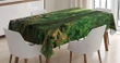 Moss On Trees Stream Design Printed Tablecloth Home Decor