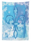 France Fleur De Lis Painting Design Printed Tablecloth Home Decor